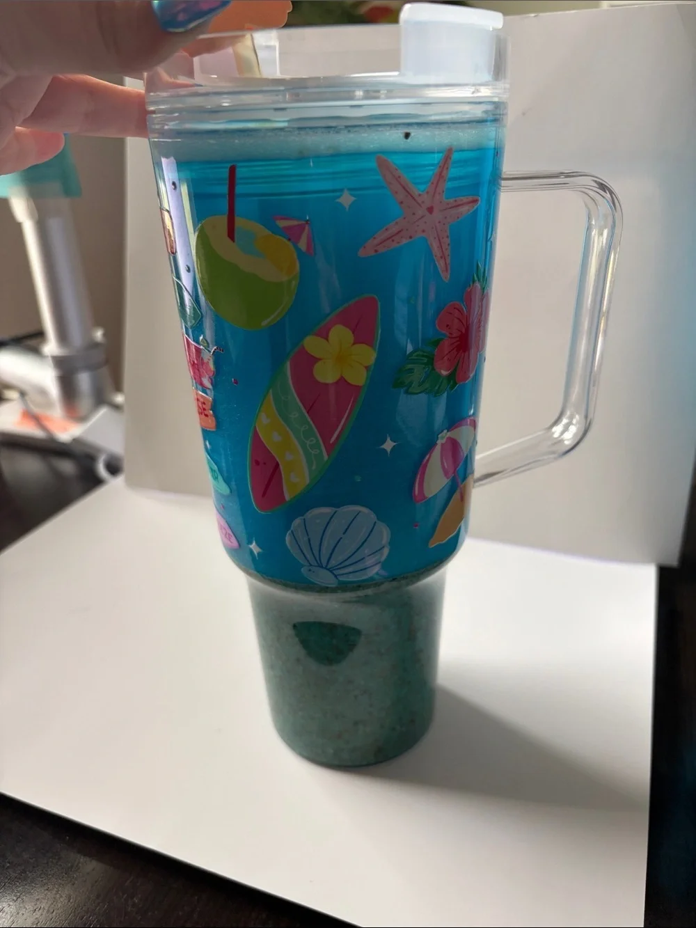 Beach Please 30 oz Beach Fill Acrylic Tumbler w/ Topper